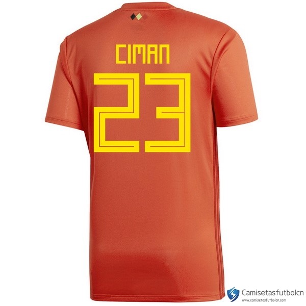 Camiseta Seleccion Belgica Primera equipo Ciman 2018 Rojo